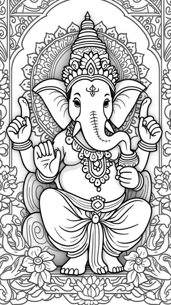 ganpati coloring pages